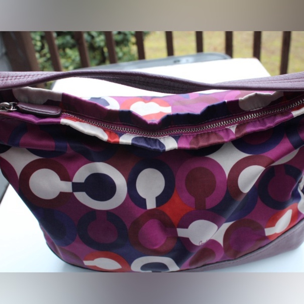 Coach Multi color signature logo hobo bag - Picture 12 of 15